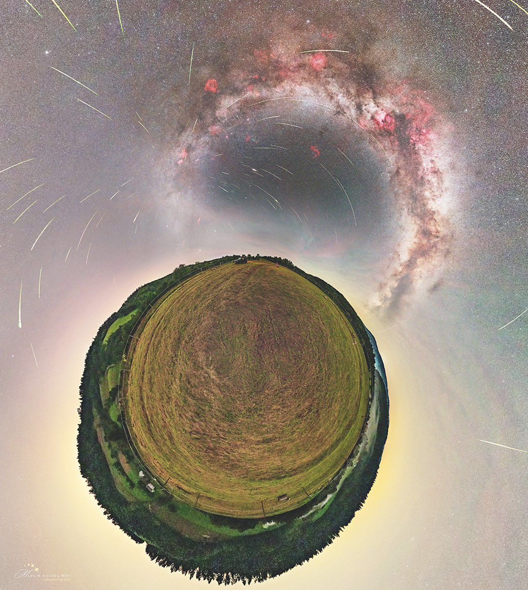 ◎ 小星球上的英仙座流星雨。
